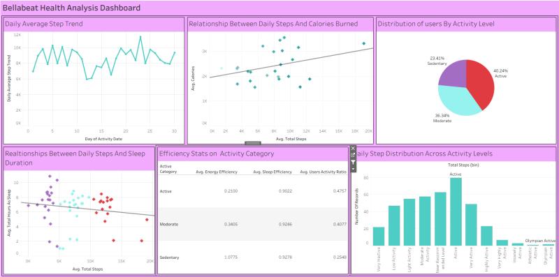 Bellabeat Fitness Dashboard